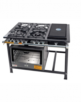 Fogão Industrial | 4 Bocas C/ Forno e Chapa