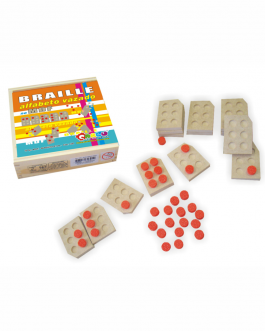 Alfabeto Braille Vazado em MDF