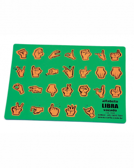 Alfabeto Libras Vazado