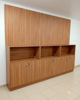 Estante Armário com Painel para TV Integrado e Nichos 100% MDF